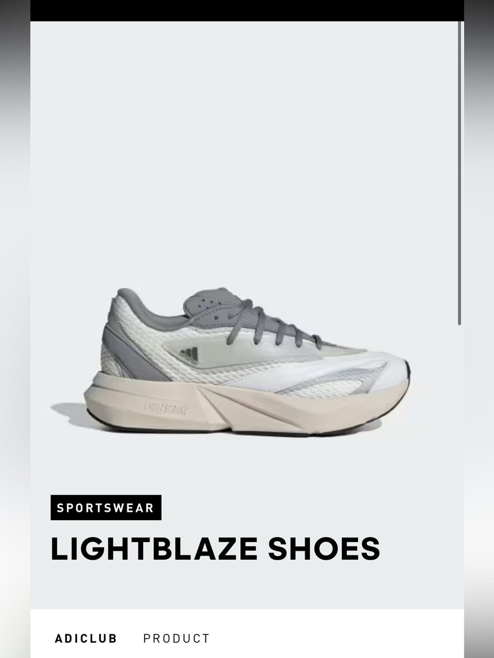 Adidas Lightblaze - White, Gray & Beige